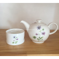 White Ceramic Teapot and Tealight Holder Set